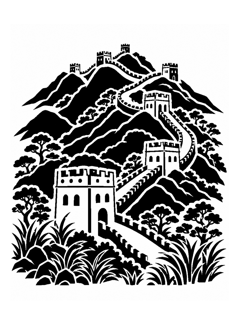 The Great Wall, finished in one color