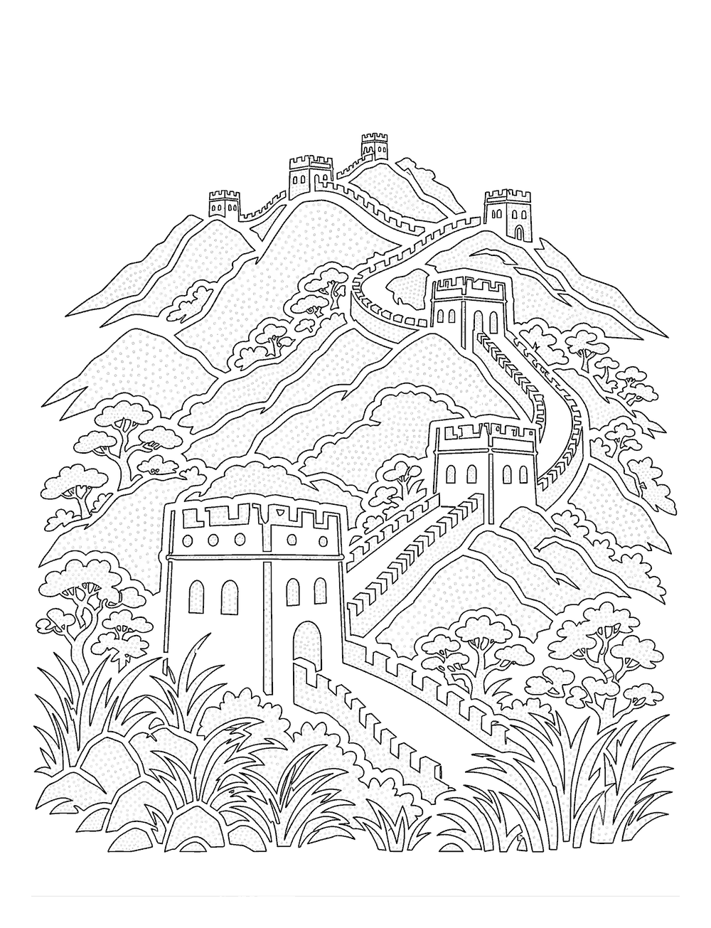 The Great Wall, ready to color